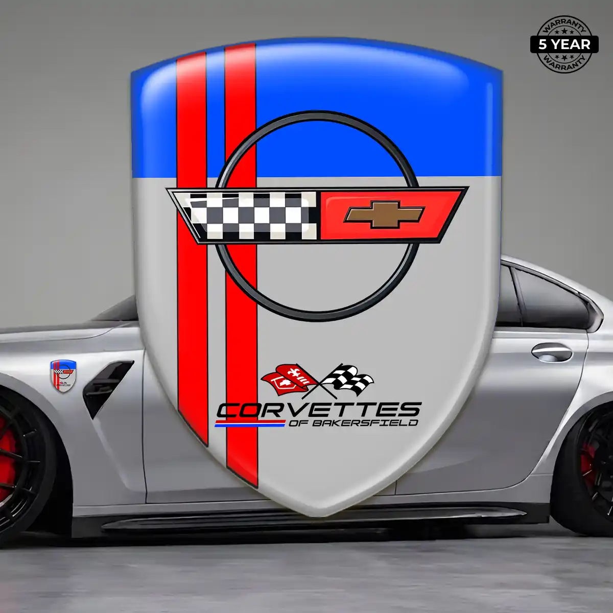 Chevrolet Corvette Automotive Logo Sticker Sleek Style