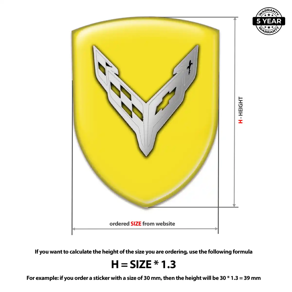 Chevrolet Corvette Automotive Logo Sticker Superior Craft