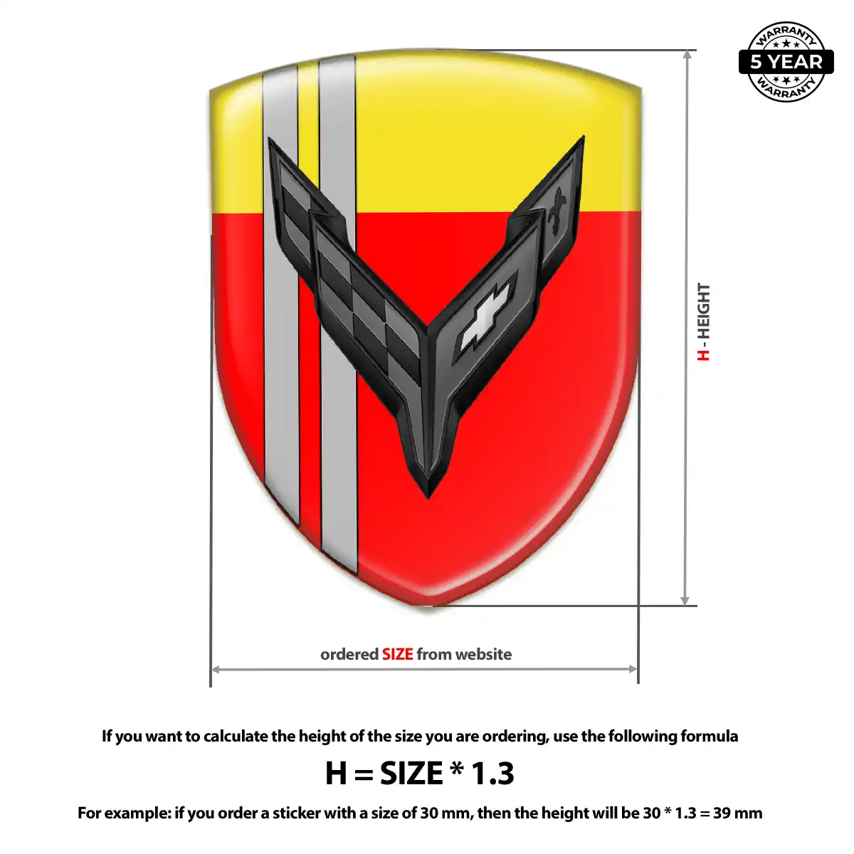 Chevrolet Corvette Automotive Resin Decal Prestige Line