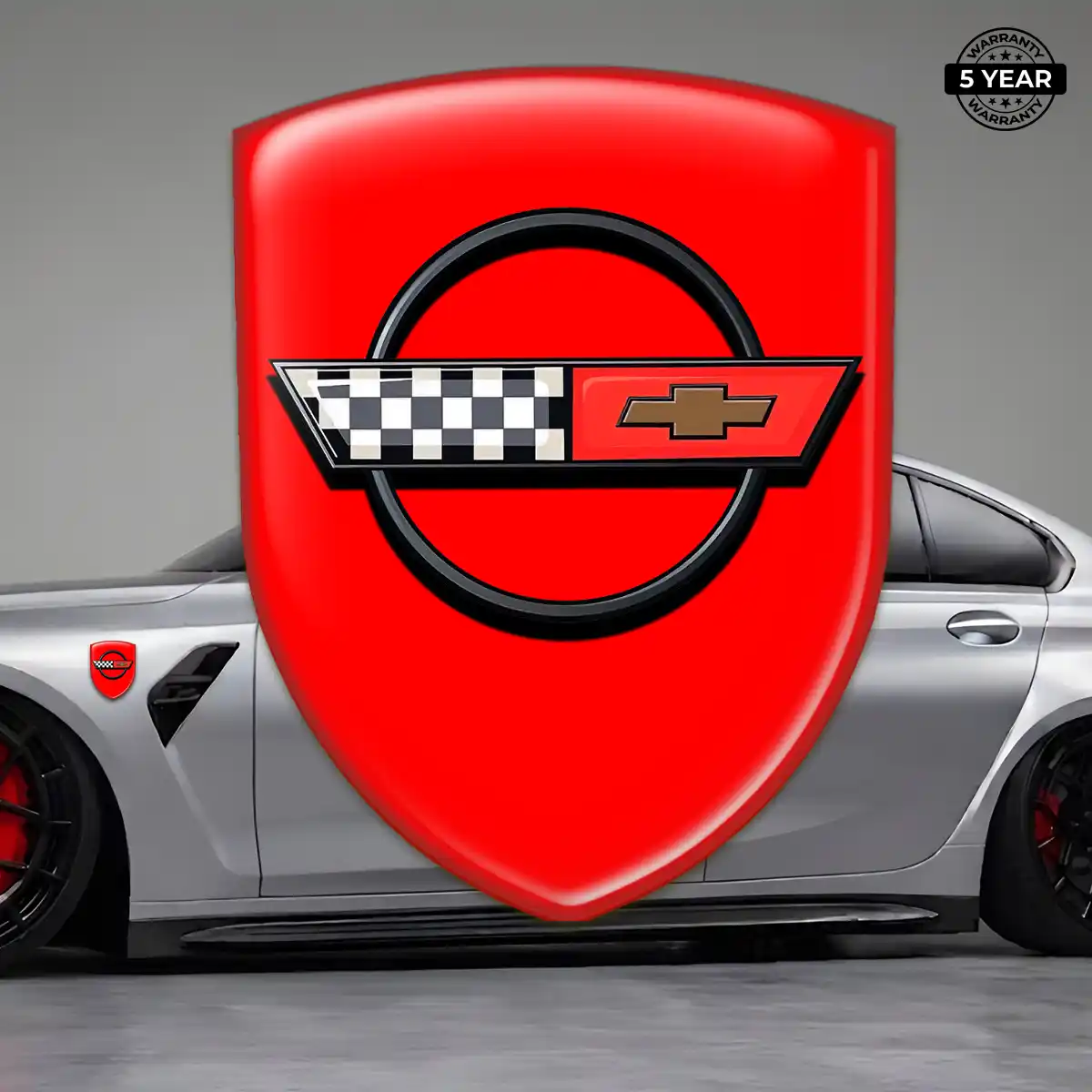 Chevrolet Corvette Automotive Resin Decal Refined Design