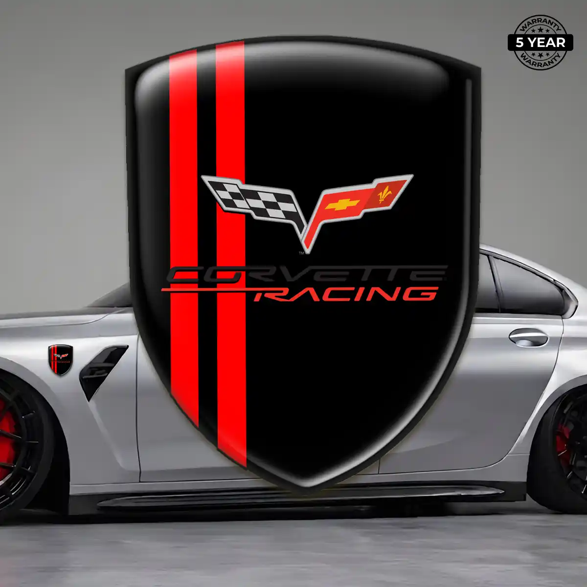 Chevrolet Corvette Automotive Resin Decal Sleek Style