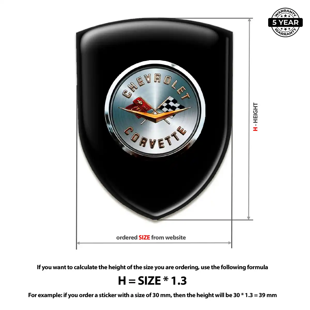 Chevrolet Corvette Badge Elite Finish