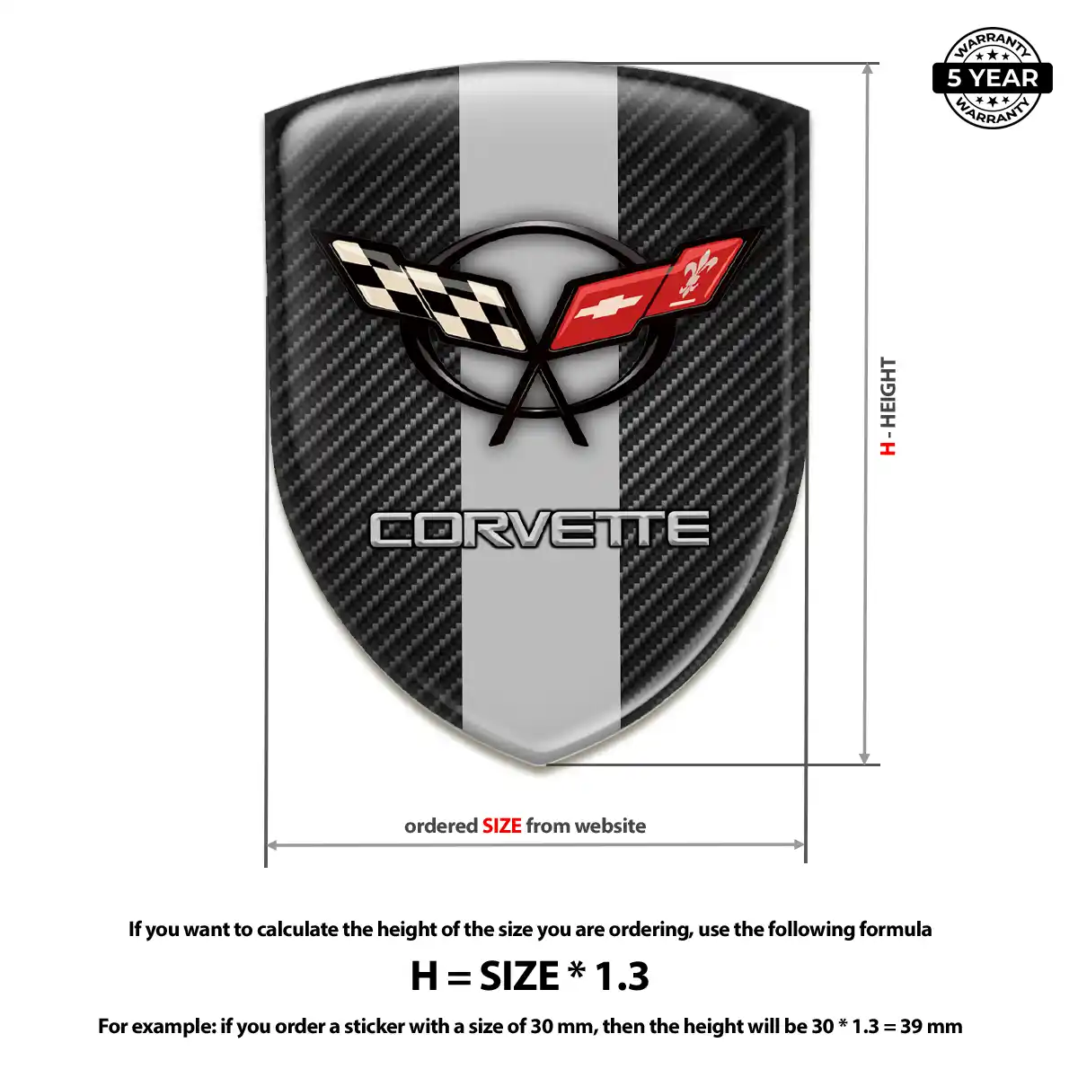 Chevrolet Corvette Badge Prestige Line