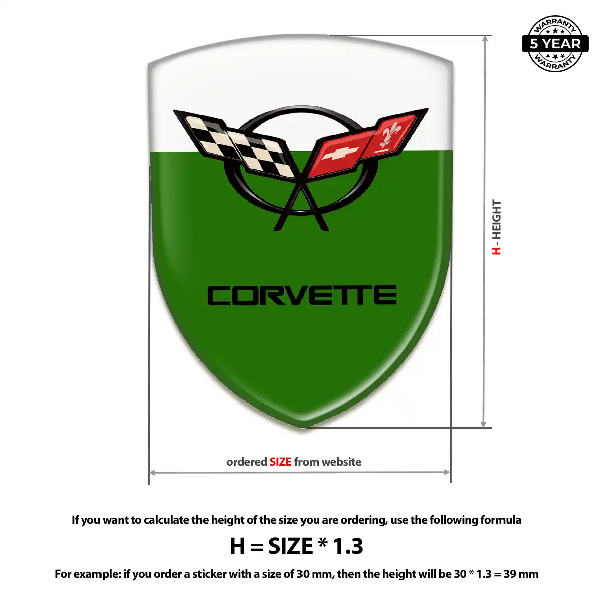 Chevrolet Corvette Badge Prime Quality