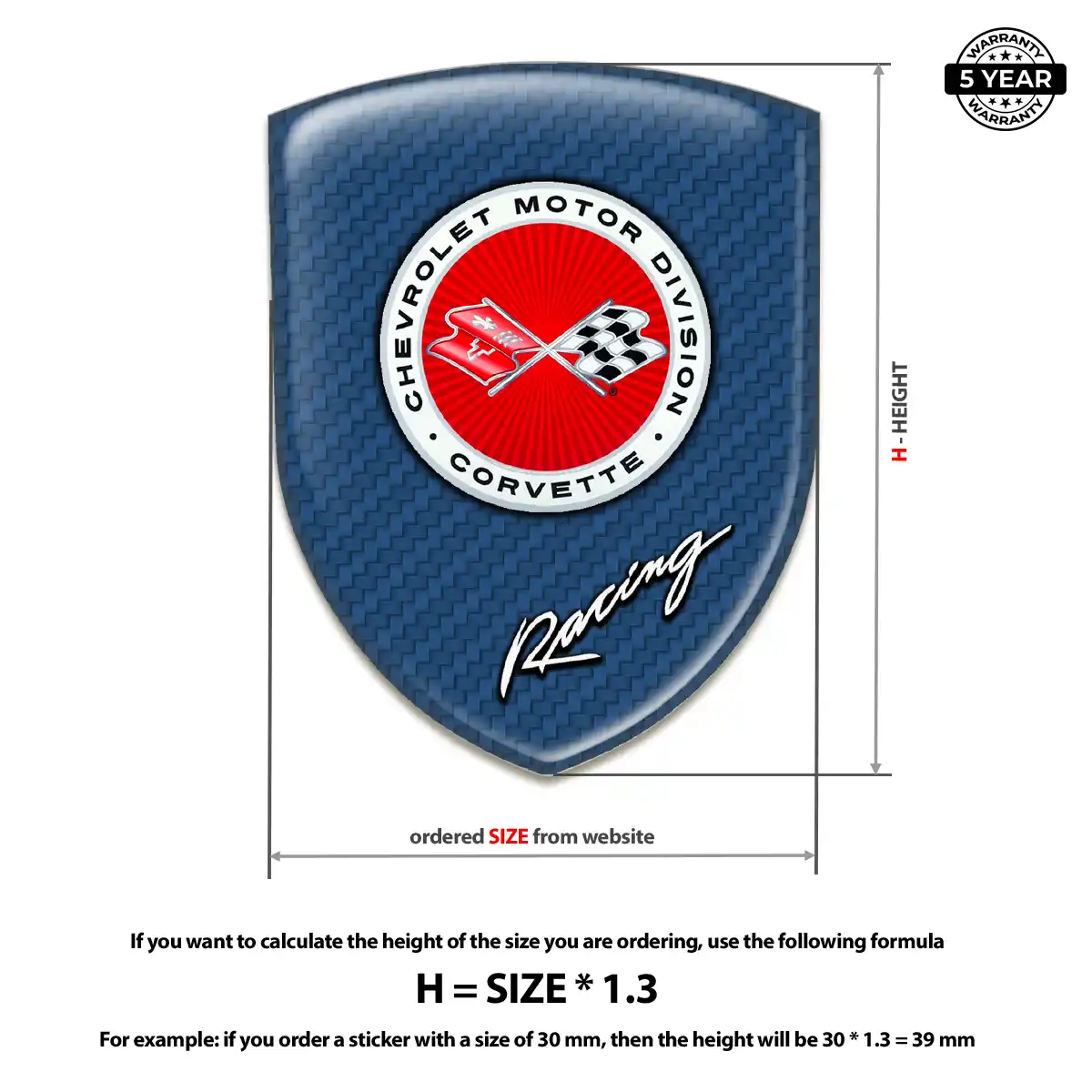 Chevrolet Corvette Badge Superior Craft