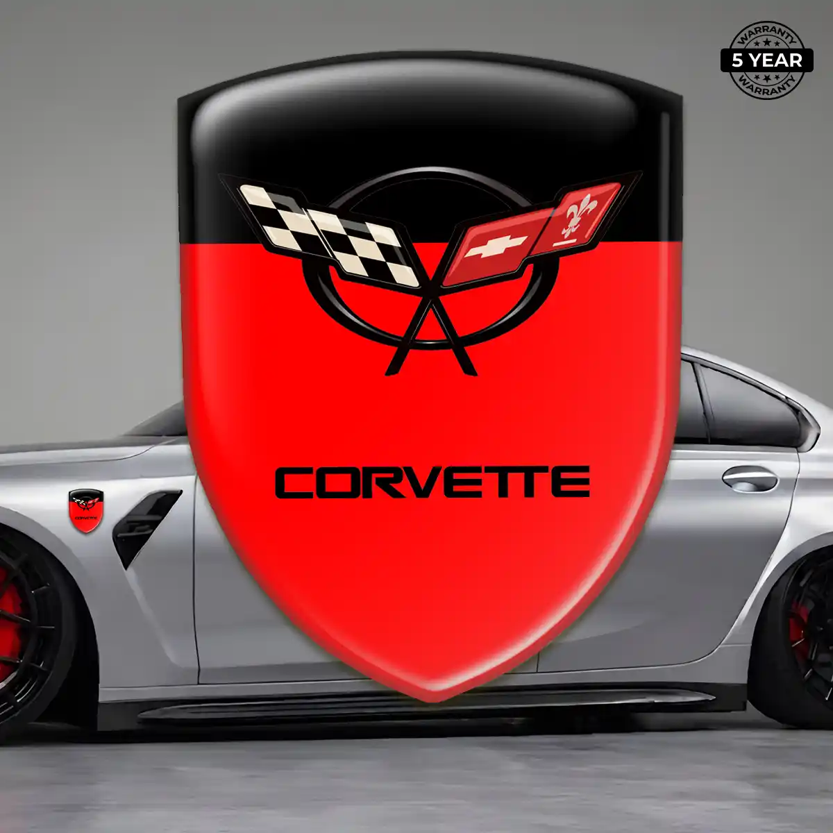 Chevrolet Corvette Car Badge Sticker Prestige Line