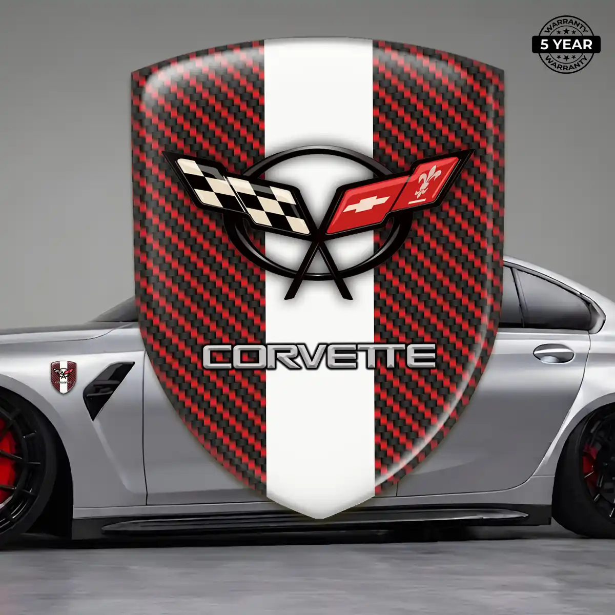 Chevrolet Corvette Car Badge Sticker Signature Grade