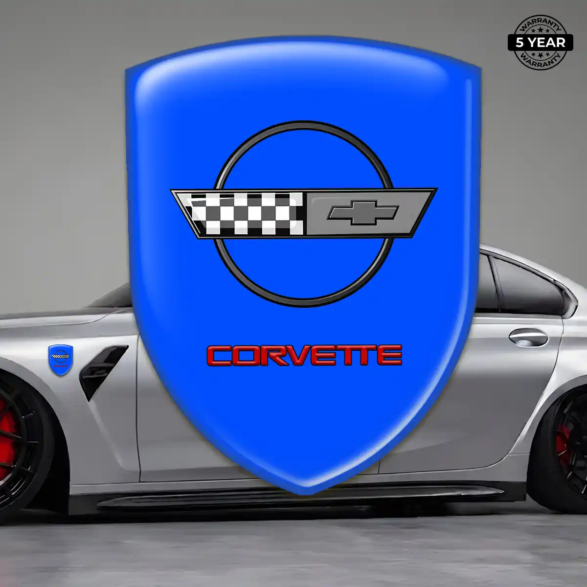 Chevrolet Corvette Car Badge Sticker Sleek Style