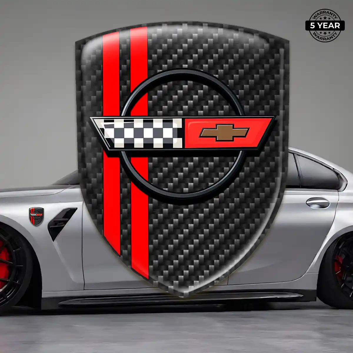 Chevrolet Corvette Car Badge Sticker Superior Craft