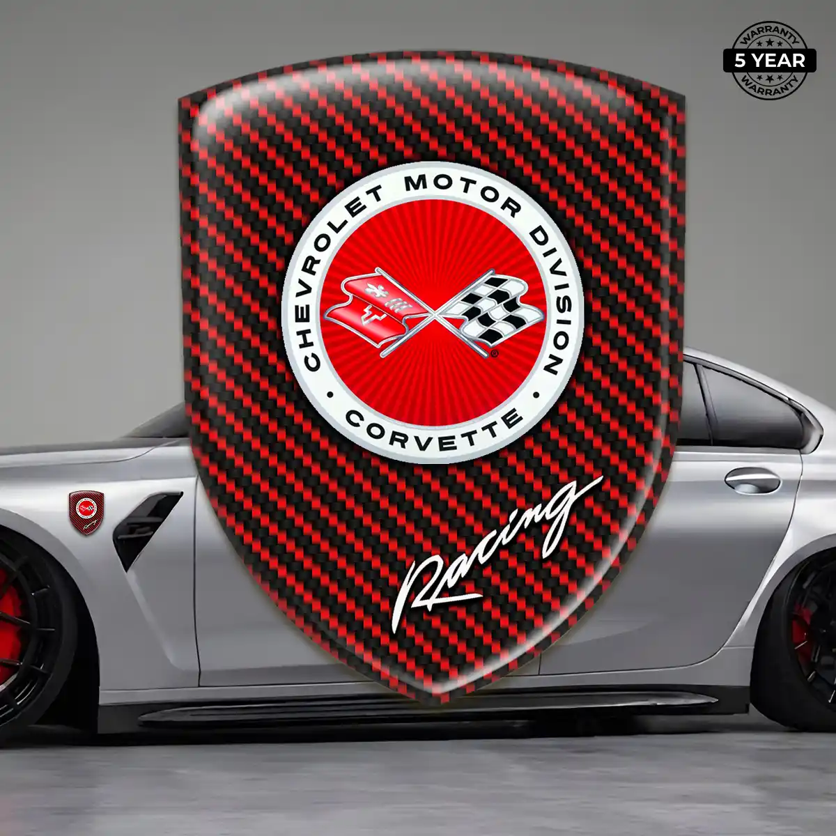 Chevrolet Corvette Car Emblem Decal Refined Design