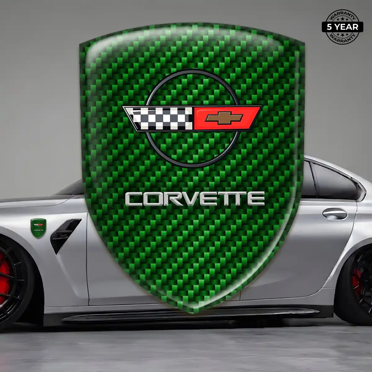 Chevrolet Corvette Car Emblem Decal Signature Grade
