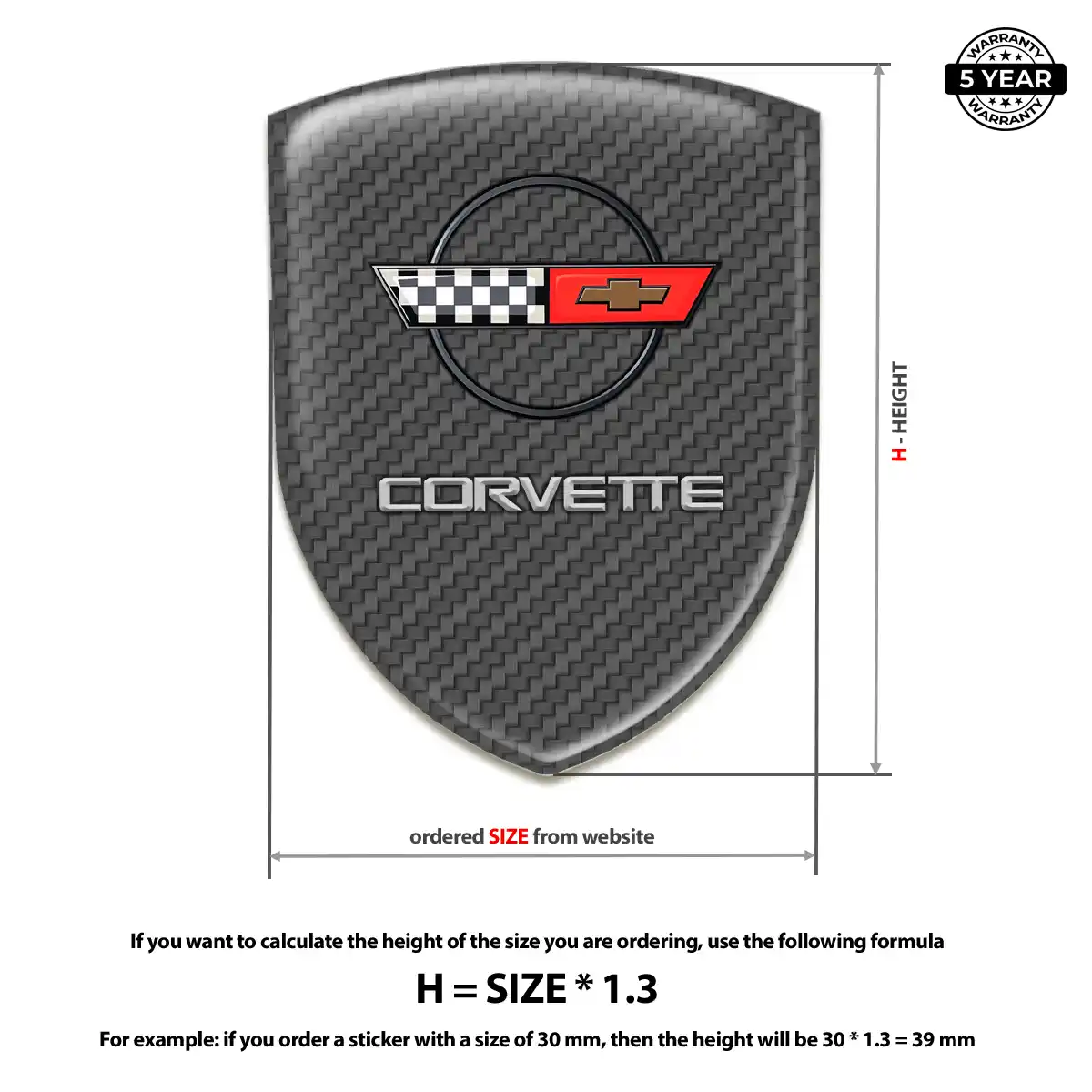 Chevrolet Corvette Car Emblem Decal Sleek Style