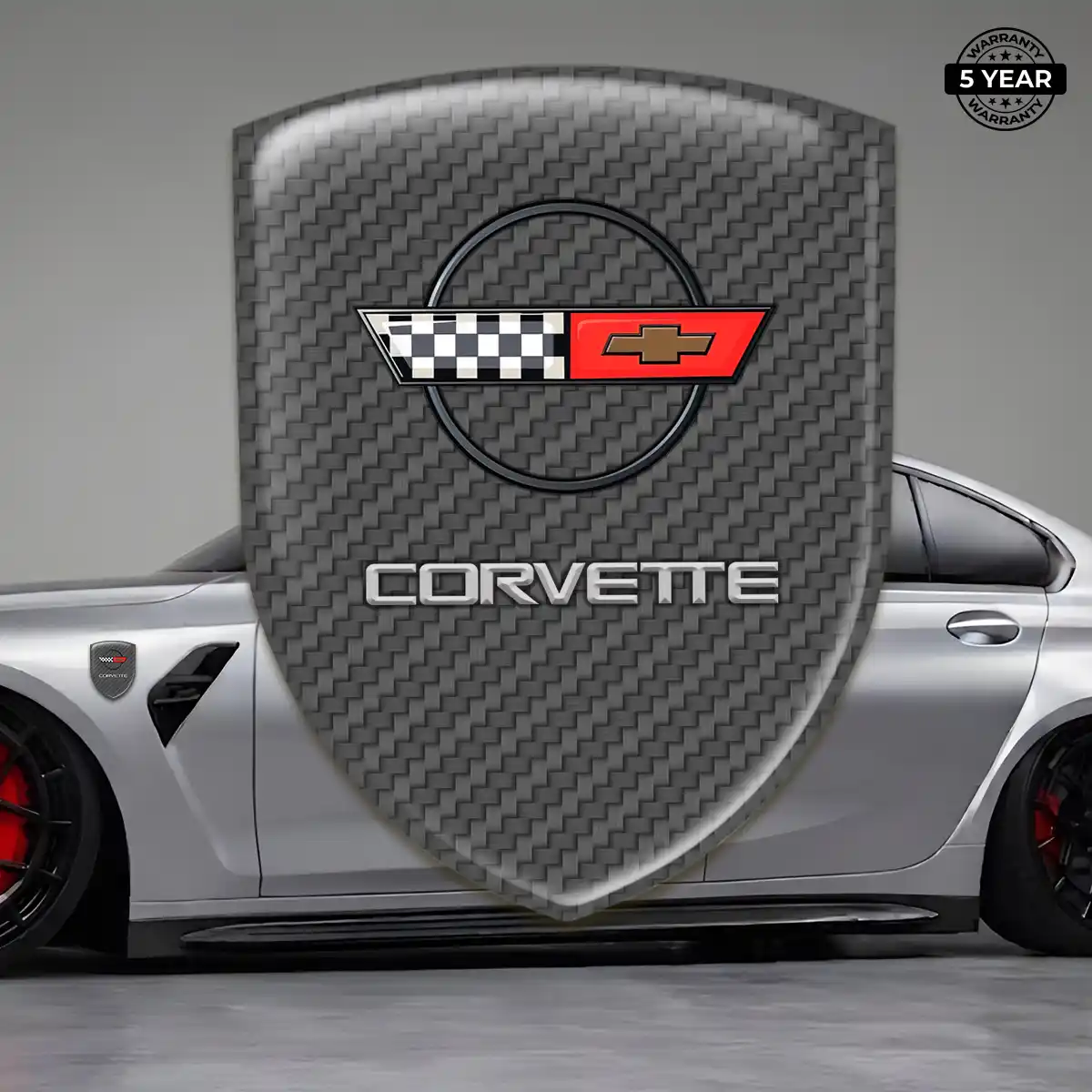 Chevrolet Corvette Car Emblem Decal Sleek Style