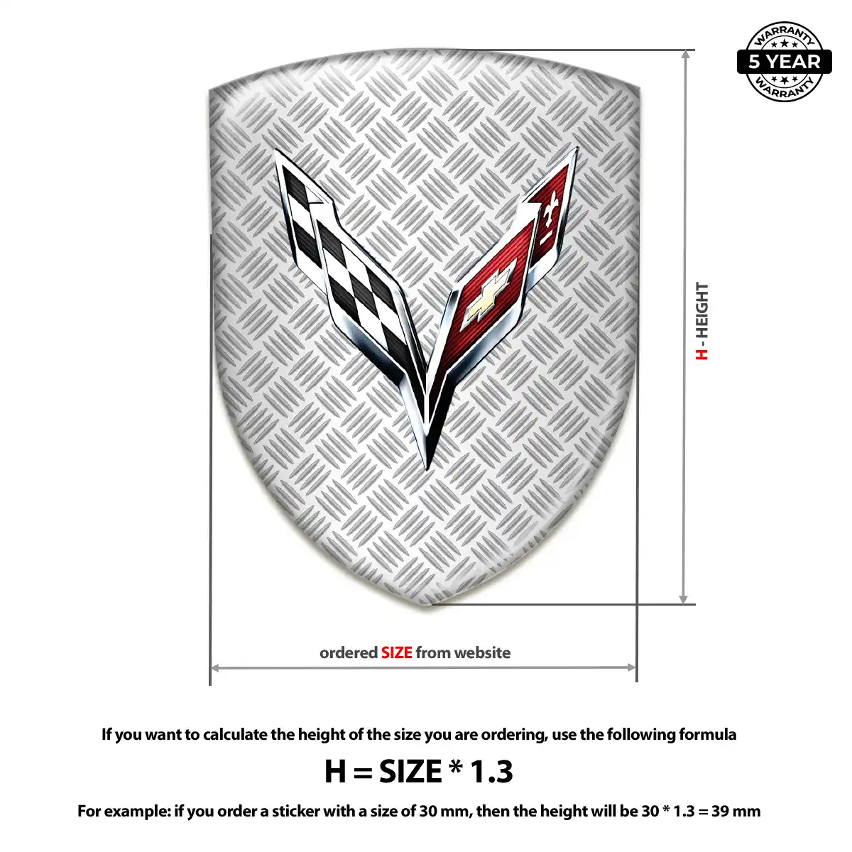 Chevrolet Corvette Car Emblem Overlay Prestige Line