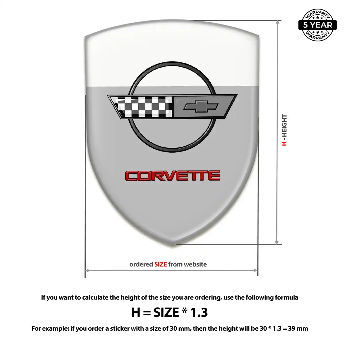 Chevrolet Corvette Car Emblem Overlay Refined Design