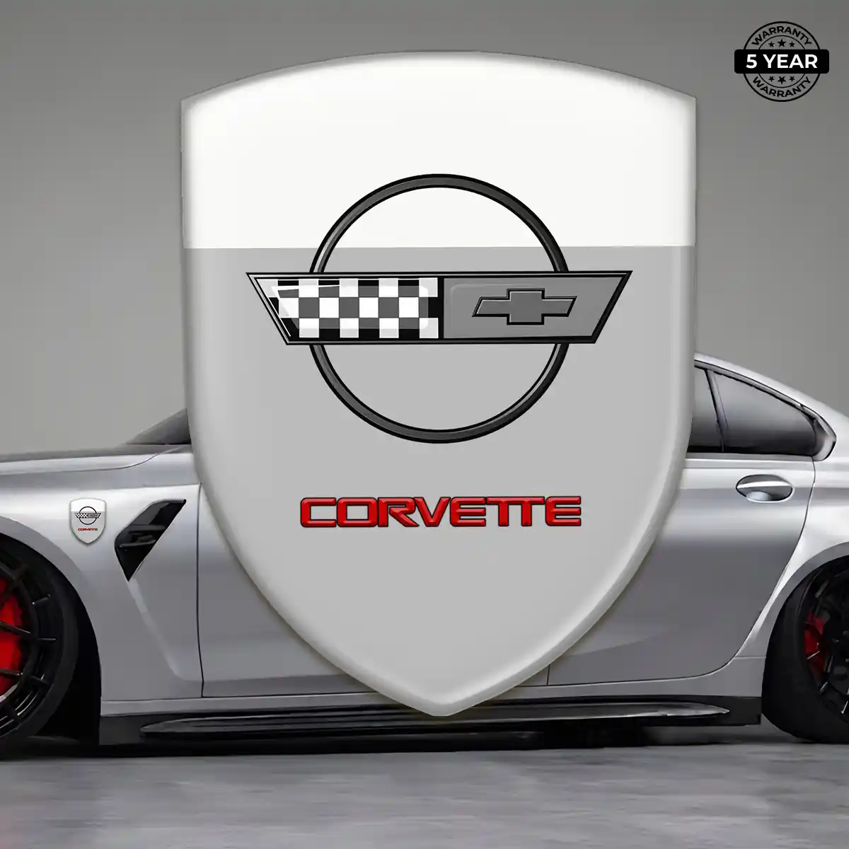 Chevrolet Corvette Car Emblem Overlay Refined Design