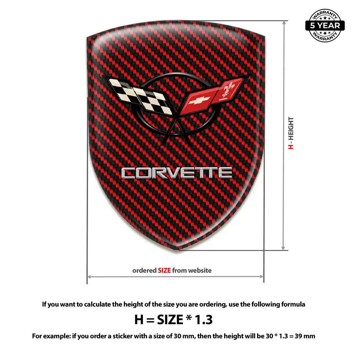 Chevrolet Corvette Car Emblem Overlay Signature Grade