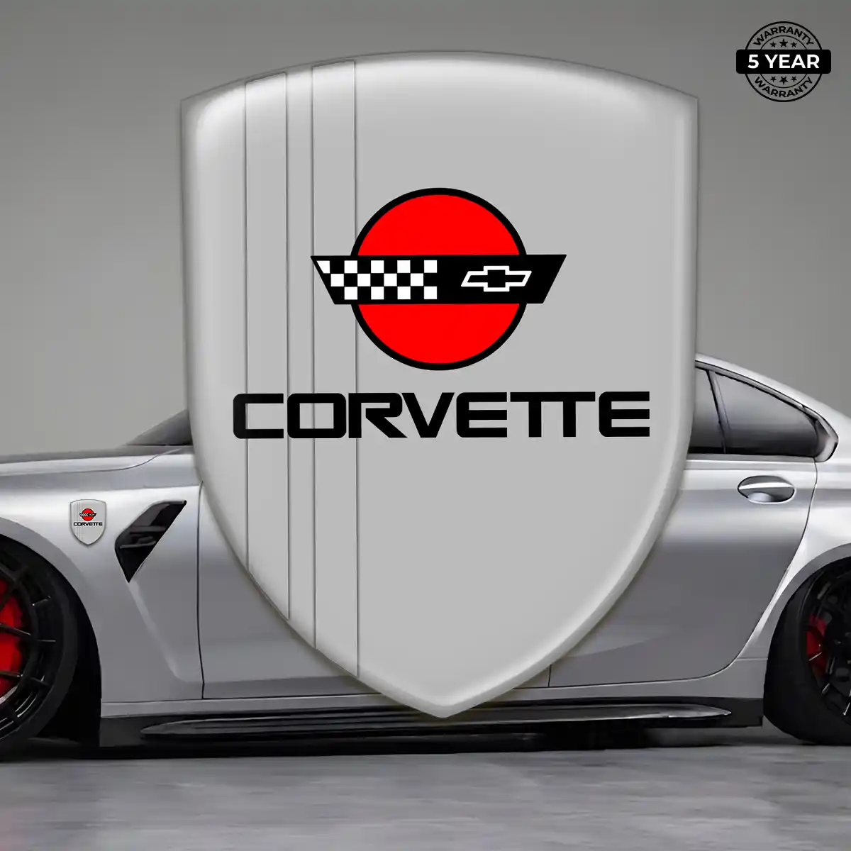 Chevrolet Corvette Car Emblem Overlay Sleek Style