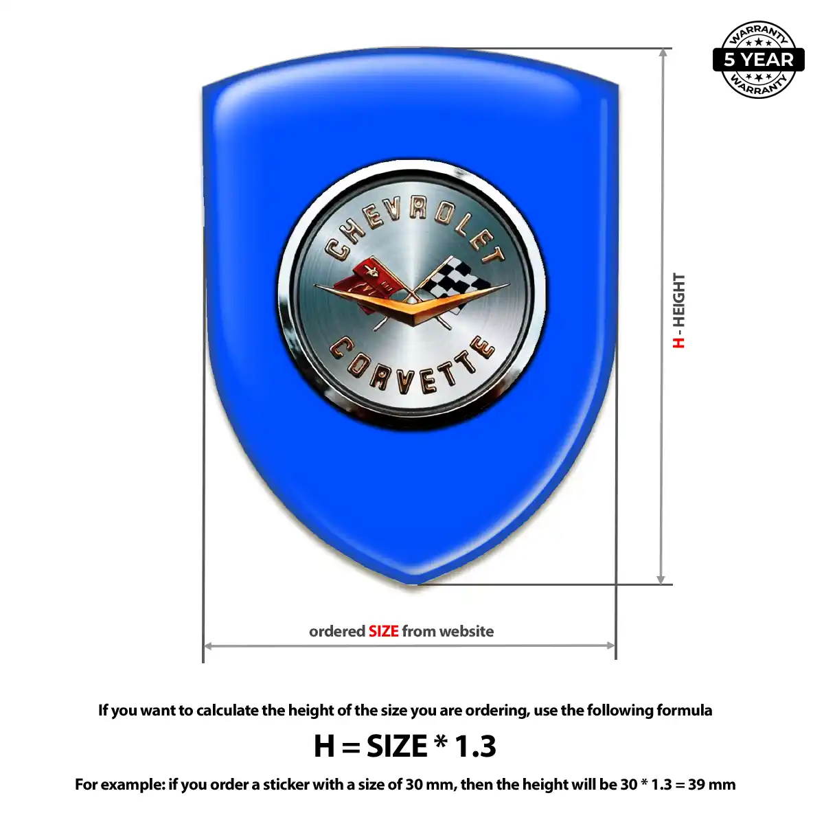 Chevrolet Corvette Car Emblem Overlay Superior Craft