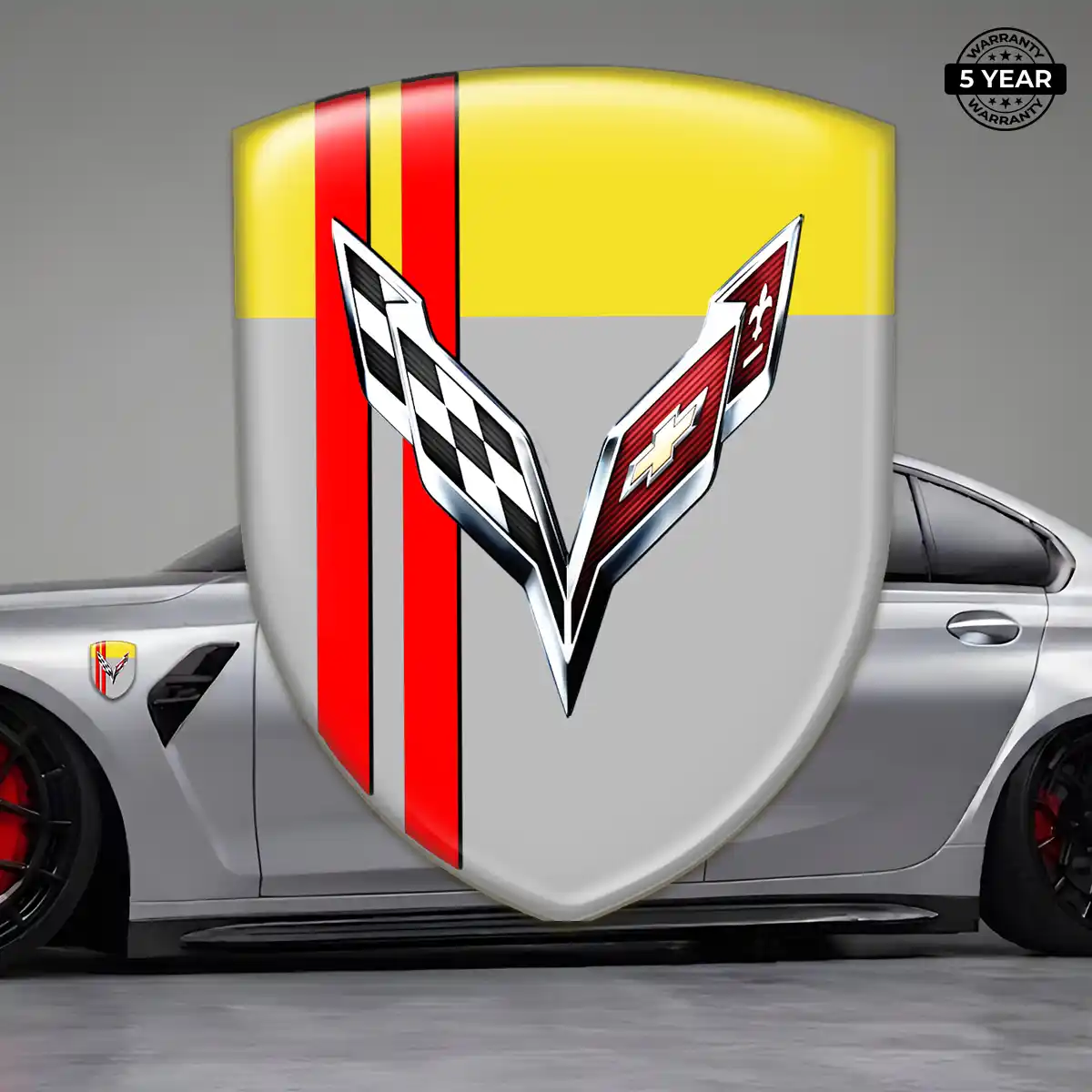 Chevrolet Corvette Car Emblem Sticker Signature Grade