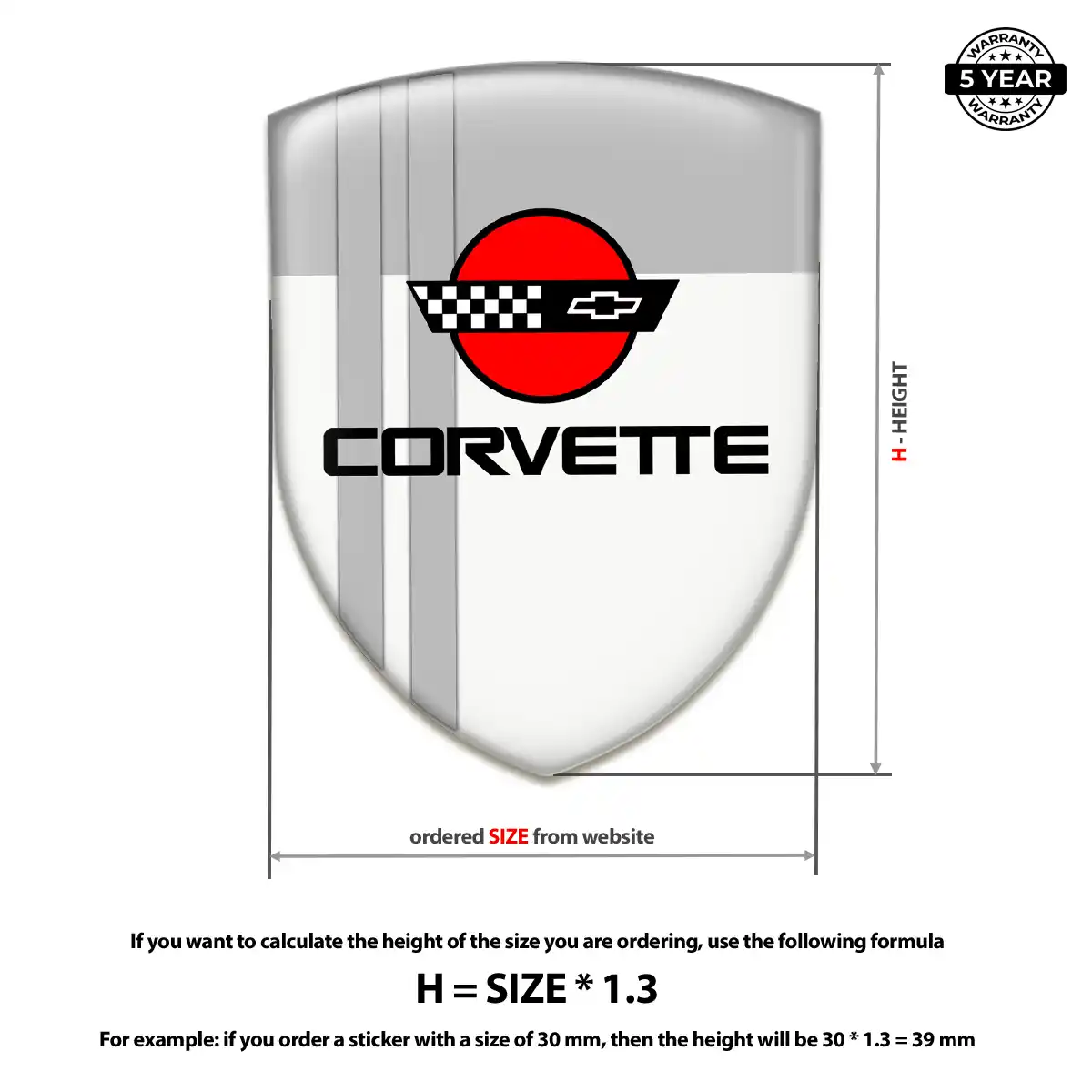 Chevrolet Corvette Car Emblem Sticker Sleek Style