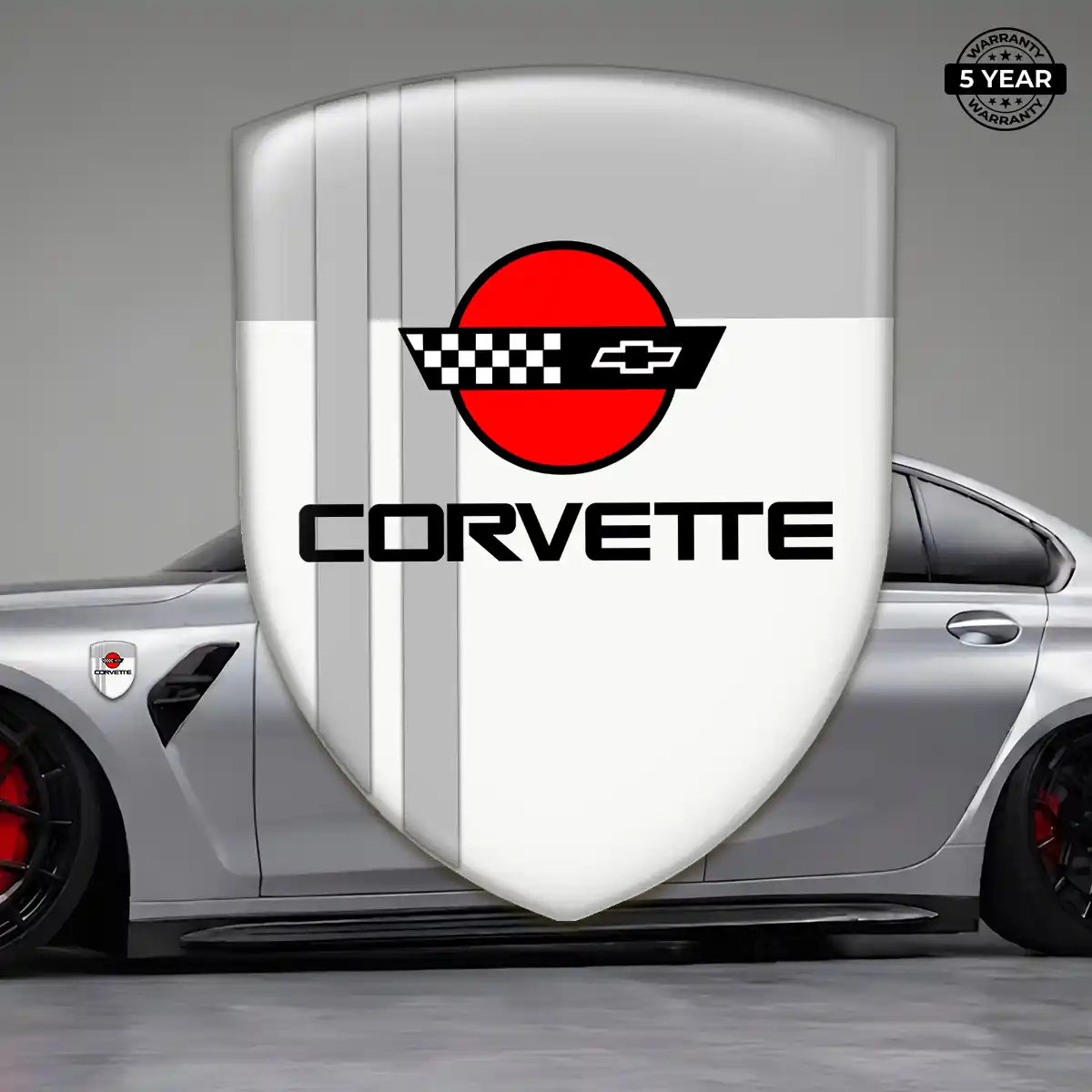Chevrolet Corvette Car Emblem Sticker Sleek Style