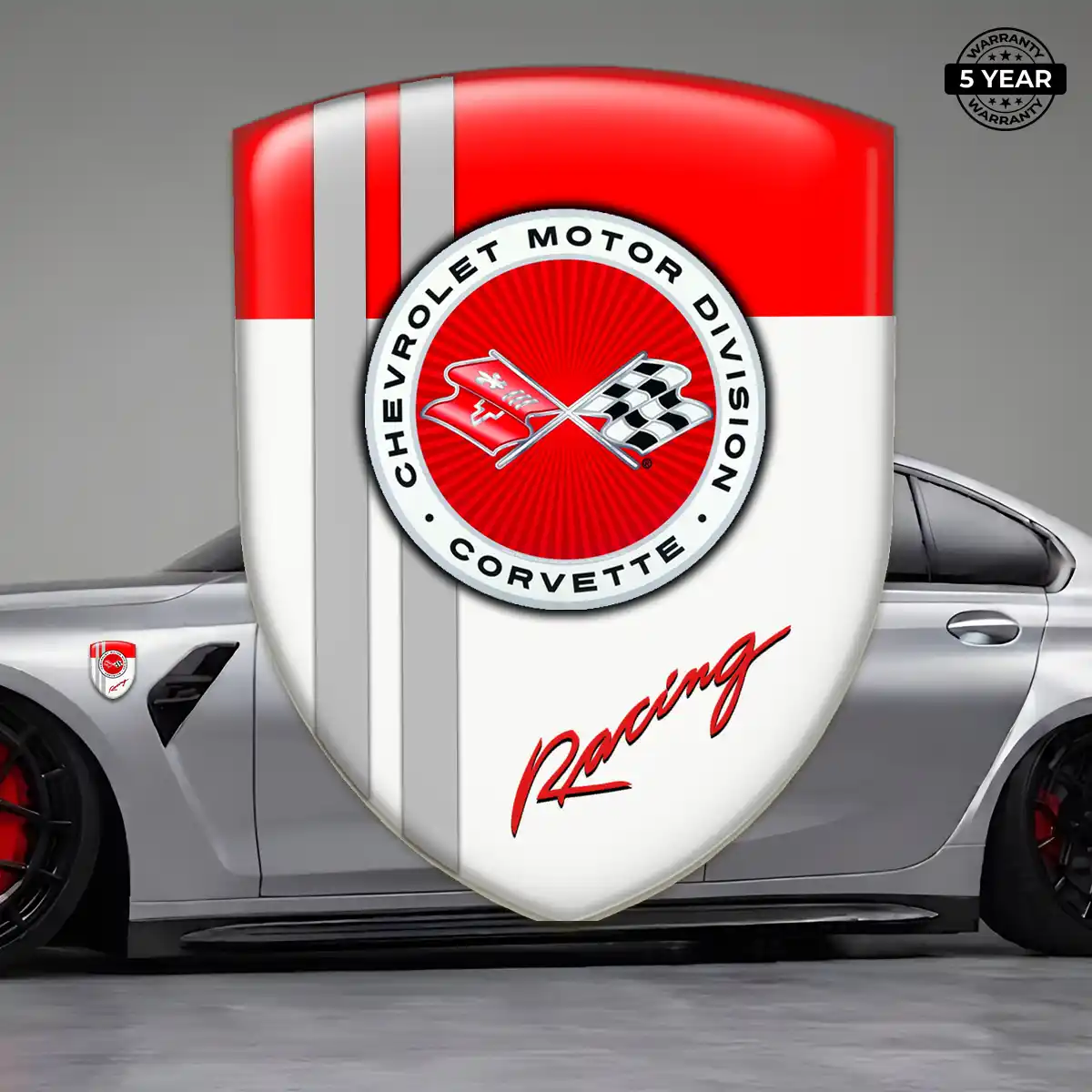 Chevrolet Corvette Car Emblem Sticker Superior Craft