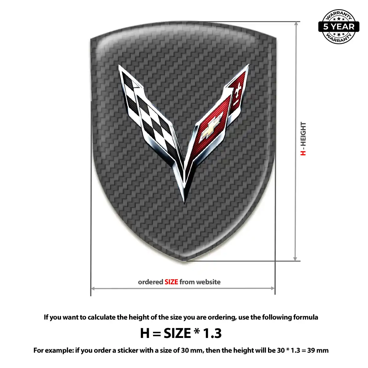 Chevrolet Corvette Car Logo Decal Prime Quality