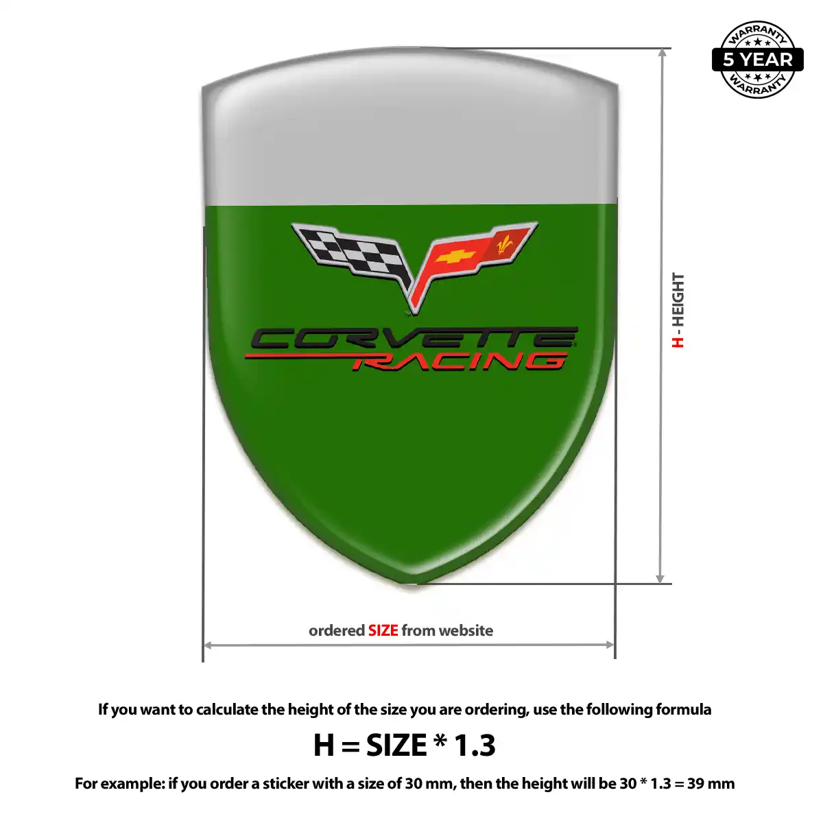 Chevrolet Corvette Car Logo Decal Refined Design
