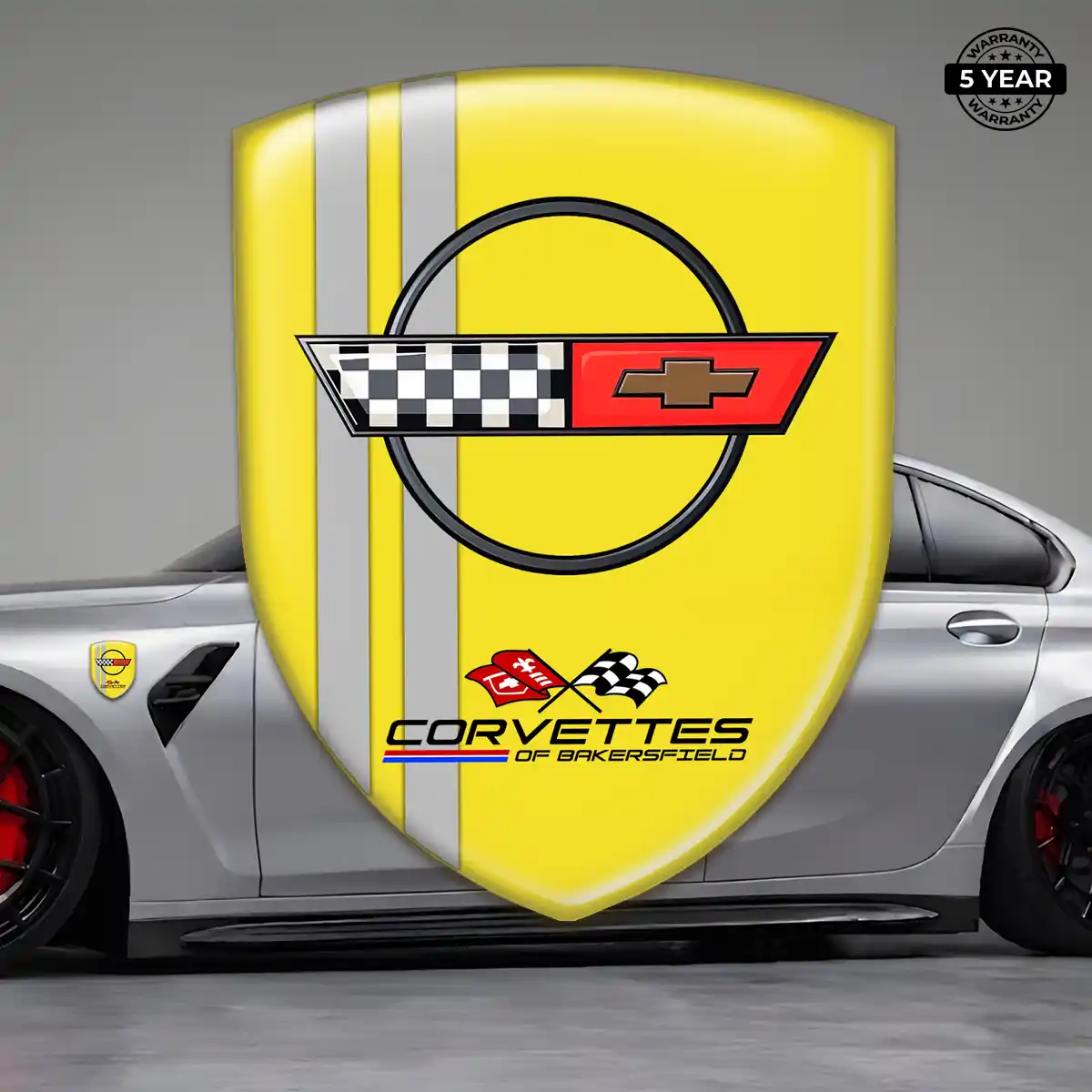 Chevrolet Corvette Car Logo Decal Signature Grade