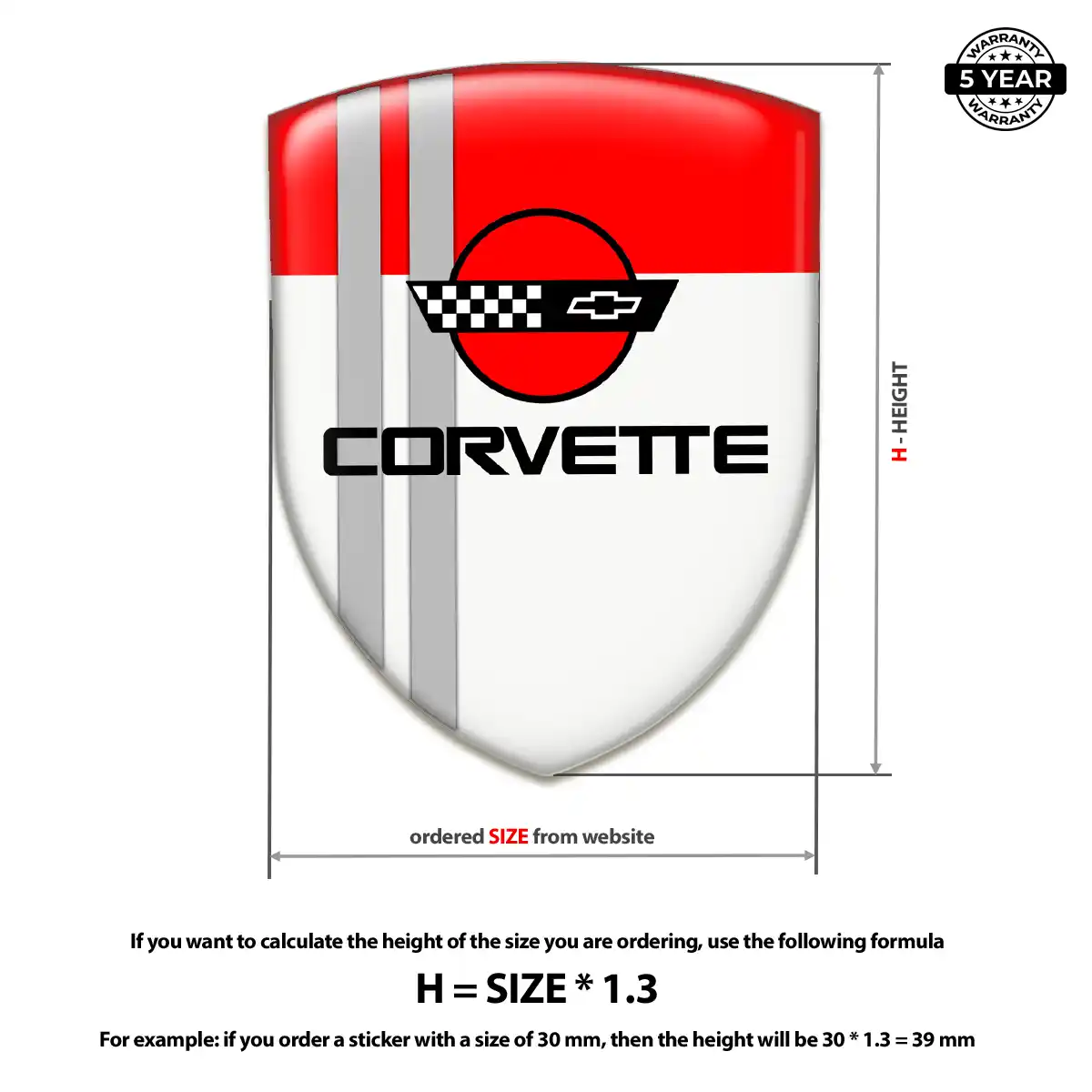 Chevrolet Corvette Car Logo Decal Sleek Style