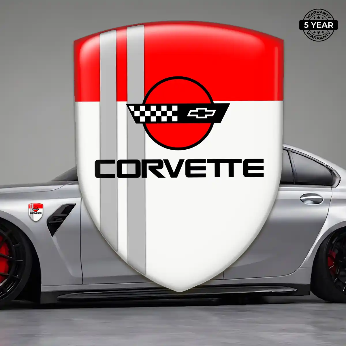 Chevrolet Corvette Car Logo Decal Sleek Style