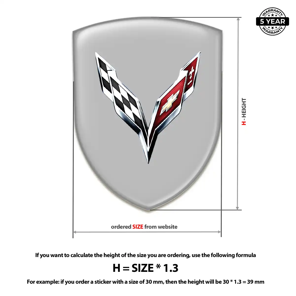 Chevrolet Corvette Car Logo Decal Superior Craft