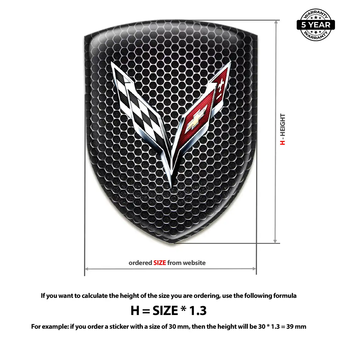 Chevrolet Corvette Crest Emblem Prestige Line