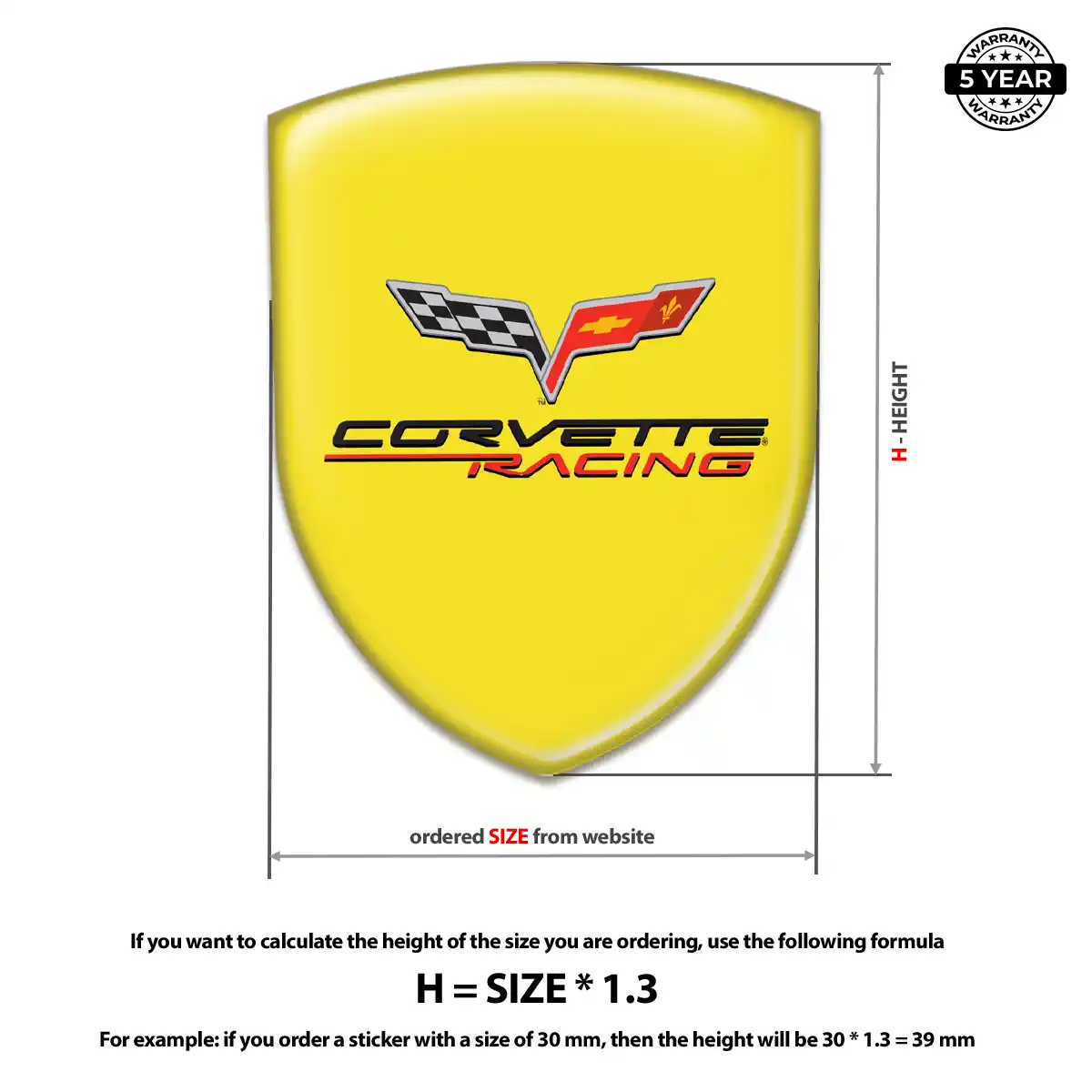 Chevrolet Corvette Crest Emblem Prime Quality