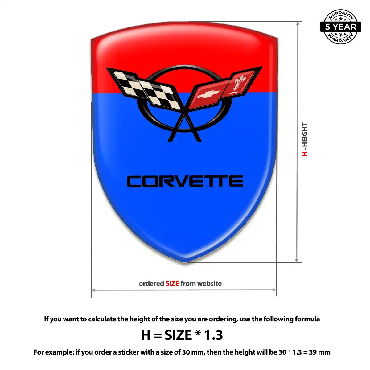 Chevrolet Corvette Crest Emblem Refined Design