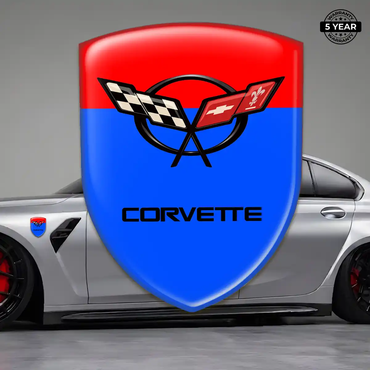 Chevrolet Corvette Crest Emblem Refined Design