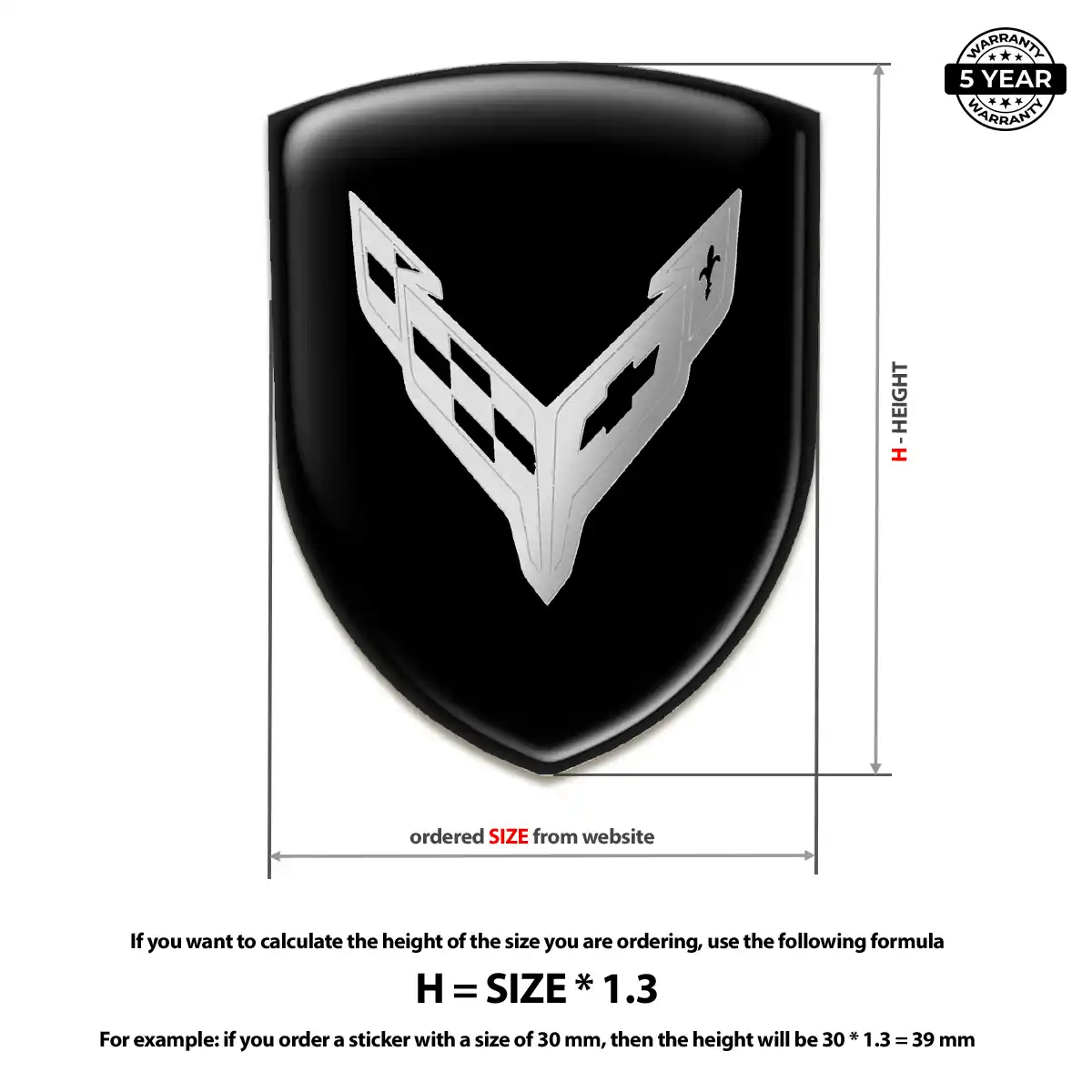 Chevrolet Corvette Crest Emblem Signature Grade