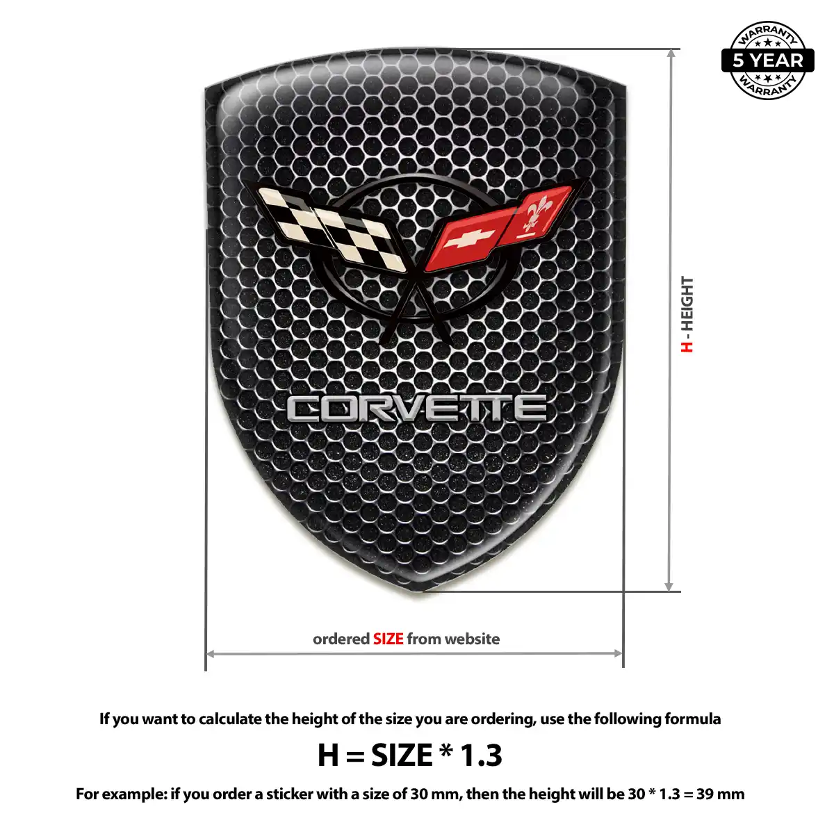 Chevrolet Corvette Crest Emblem Sleek Style
