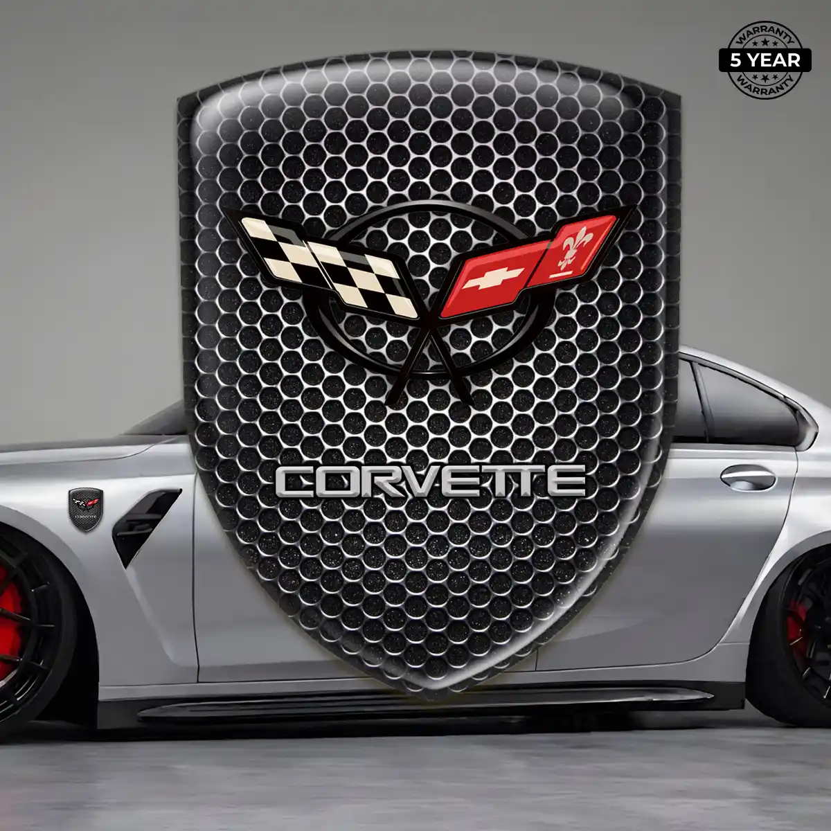 Chevrolet Corvette Crest Emblem Sleek Style