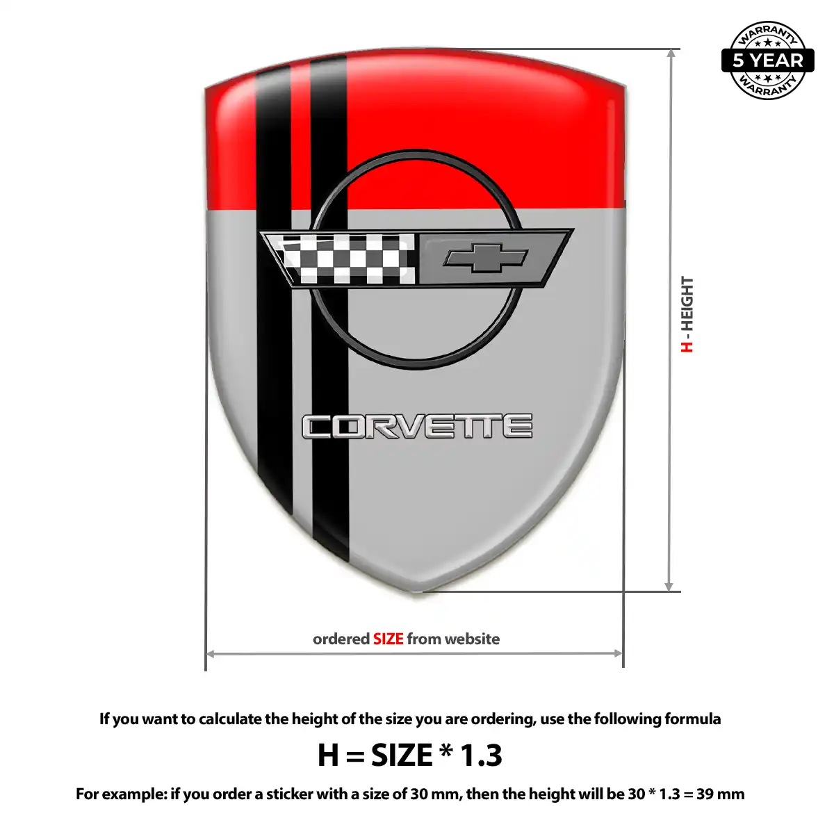 Chevrolet Corvette Crest Logo Emblem Signature Grade