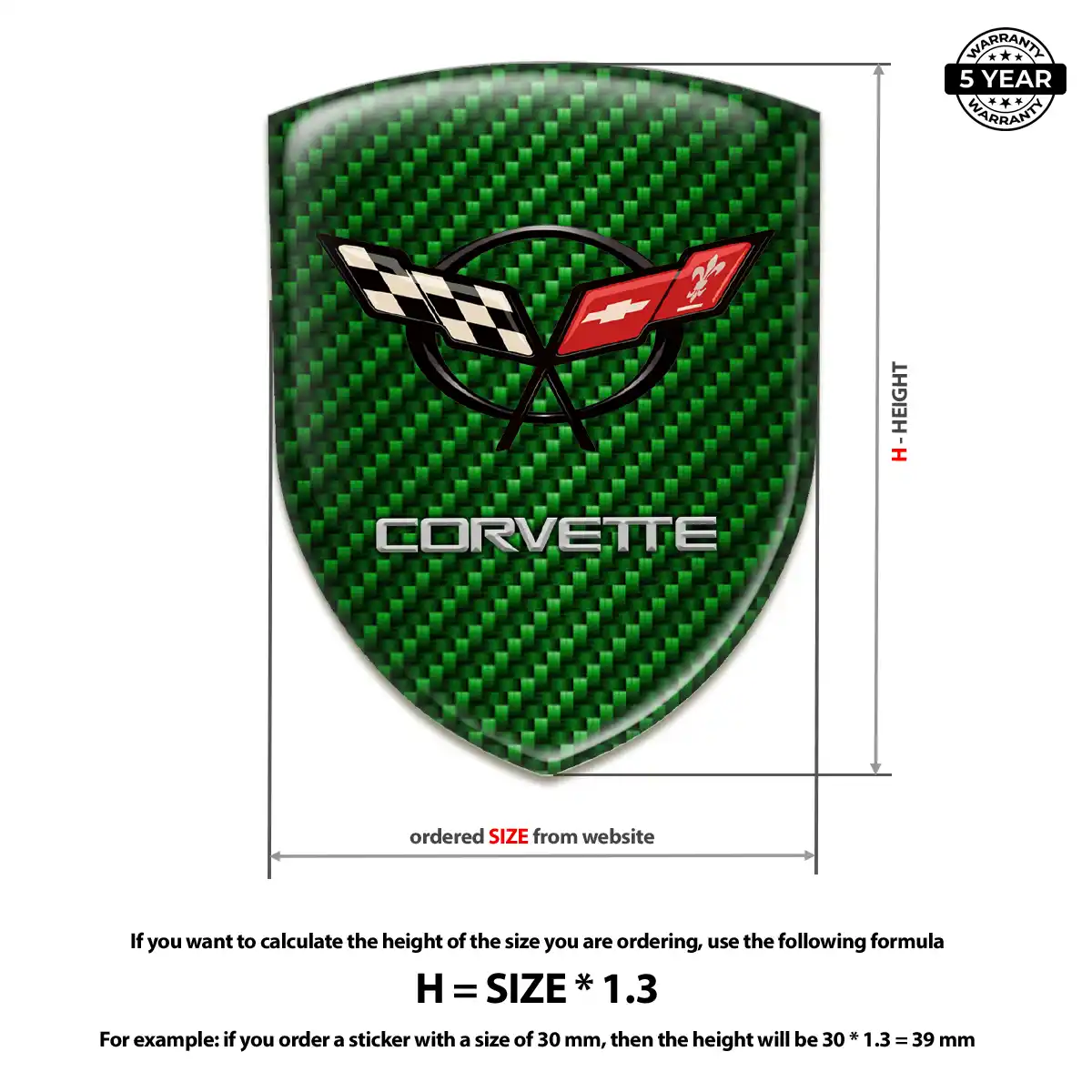 Chevrolet Corvette Crest Logo Emblem Sleek Style