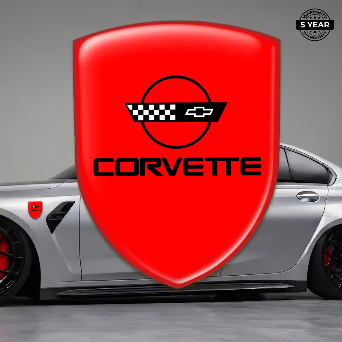 Chevrolet Corvette Domed Badge Refined Design