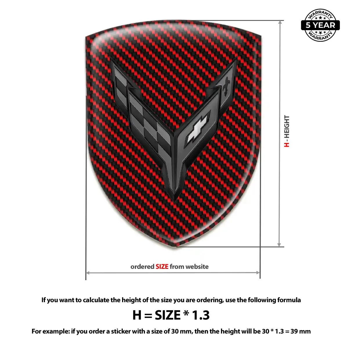 Chevrolet Corvette Domed Badge Superior Craft