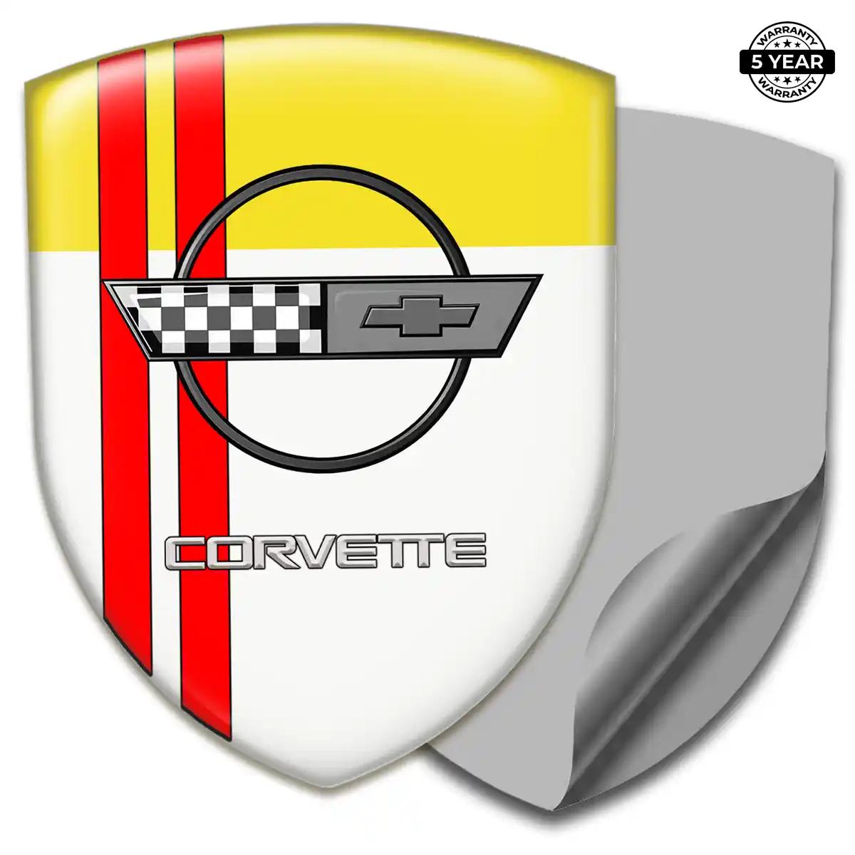Chevrolet Corvette Domed Car Sticker Prestige Line