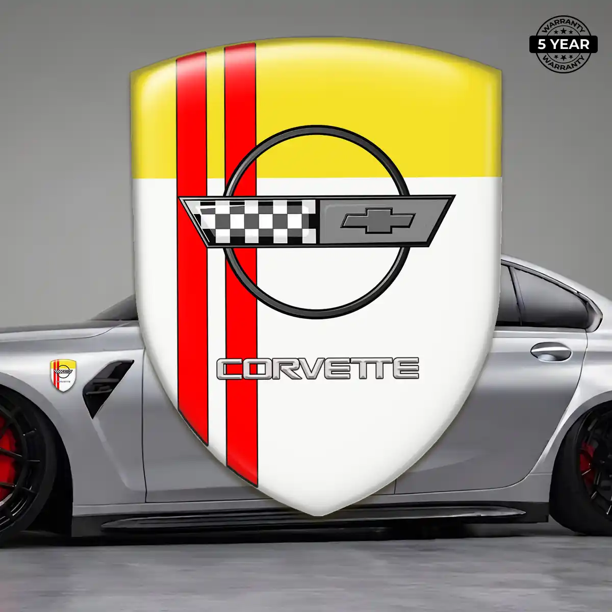 Chevrolet Corvette Domed Car Sticker Prestige Line