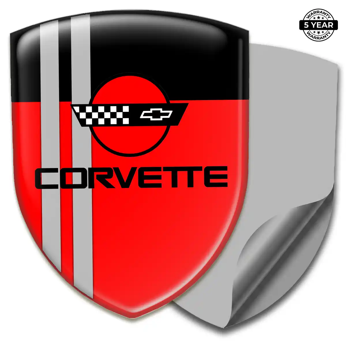 Chevrolet Corvette Domed Car Sticker Superior Craft