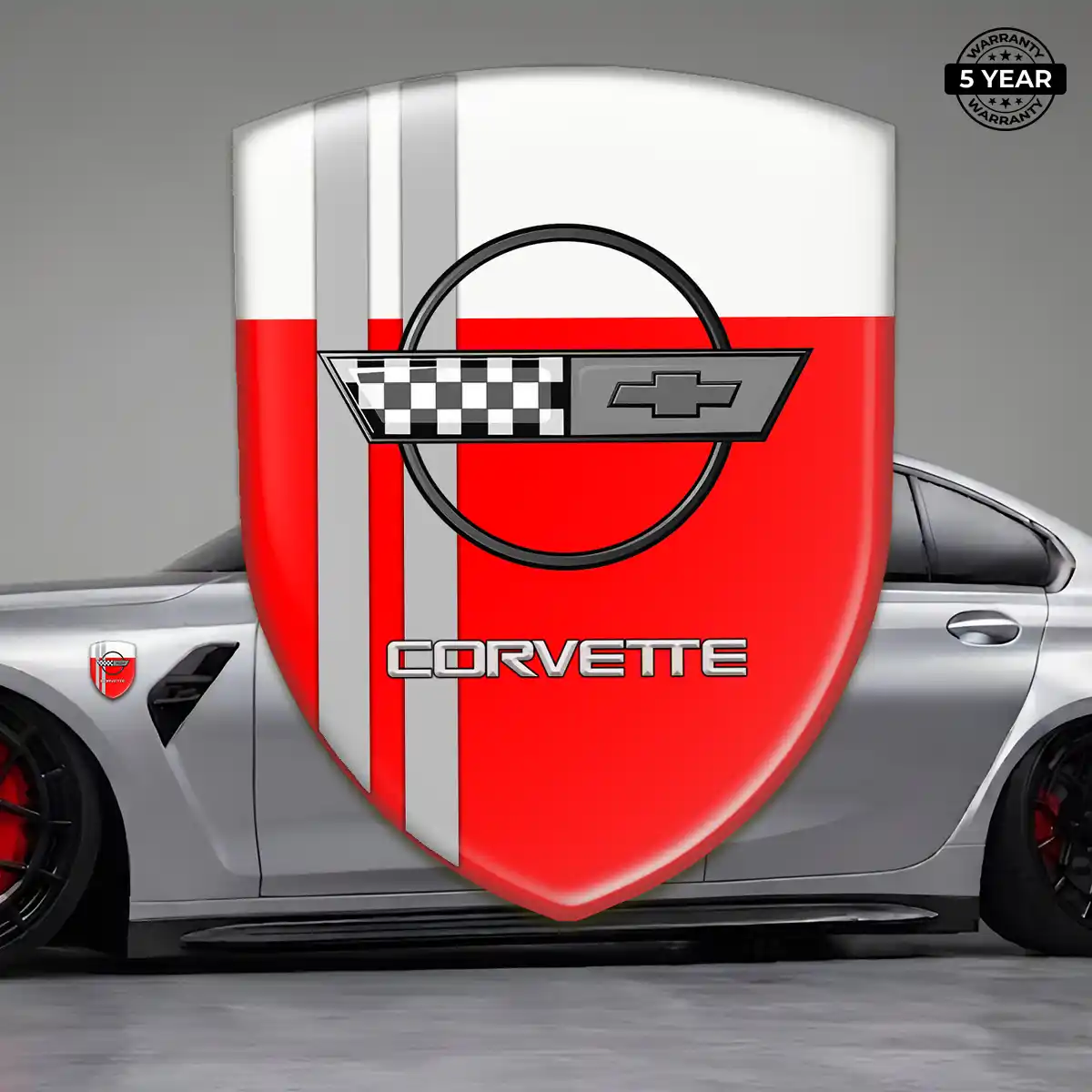 Chevrolet Corvette Domed Decal Refined Design