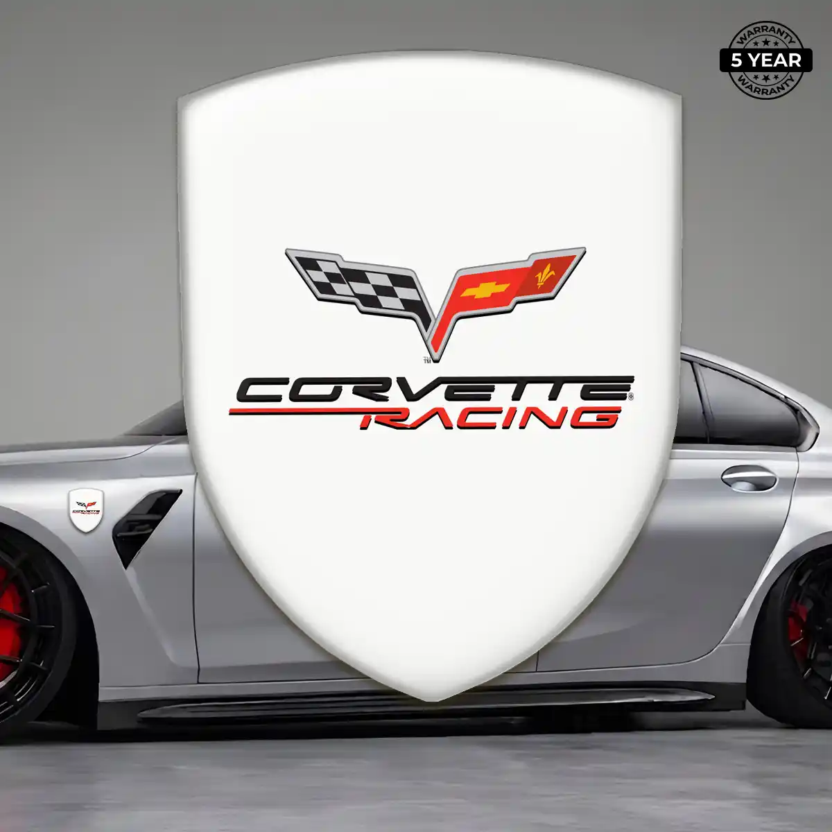 Chevrolet Corvette Domed Decal Sleek Style