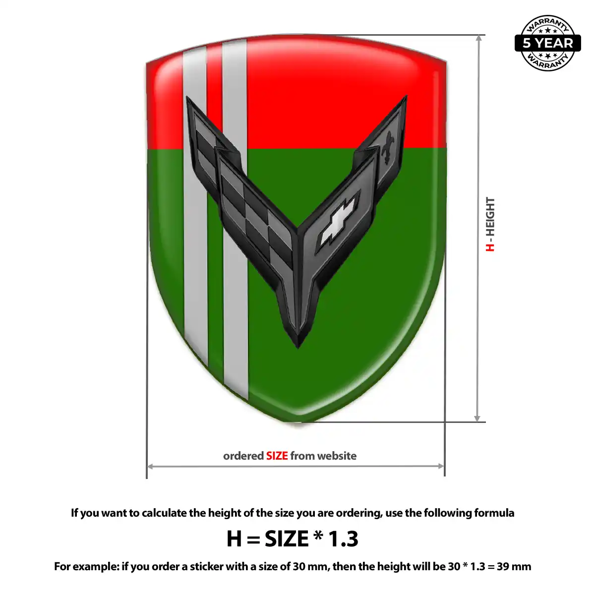 Chevrolet Corvette Domed Emblem Elite Finish